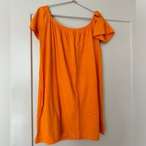 Orange mini dress